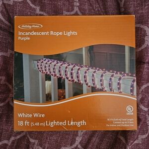 Brand New Incandescent Rope Light Purple 18 Ft.